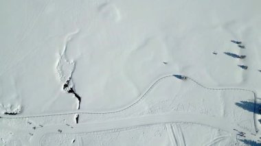 İtalya ile Avusturya sınırında Pramollo 'daki güzel dağ manzarası