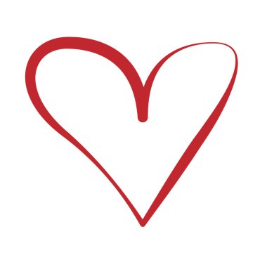 Heart icon. Decorative design element for Valentine's Day. Symbol of love on white background Vector