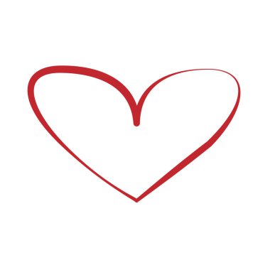 Heart icon. Decorative design element for Valentine's Day. Symbol of love on white background Vector