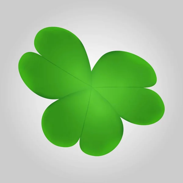 Ирландская Трилистник Изолирован Белом Фоне Зеленый Клевер Символ День Святого — стоковый вектор