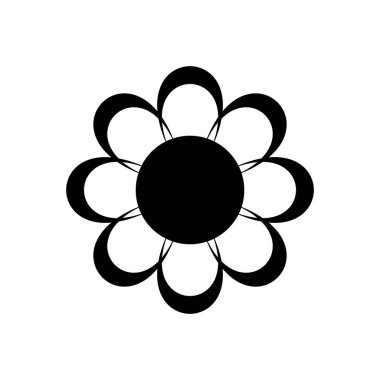 Flower on white background Round ornament Abstract flower element for creative design tasks Mandala Vector illustration