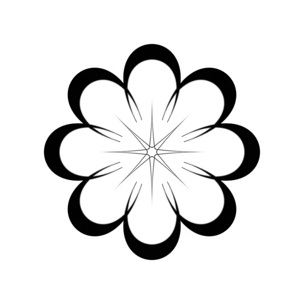 Flower White Background Ornament Abstract Flower Element Creative Design Tasks — Stockvektor