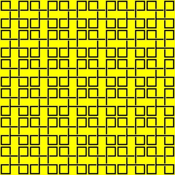Sømløs Abstrakt Geometrisk Mønster Gul Bakgrunnsvektor – stockvektor