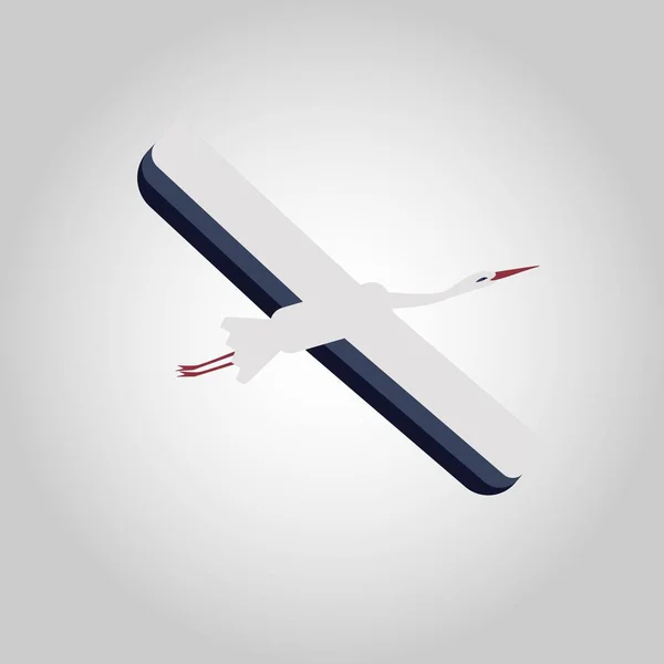 Векторная Иллюстрация Летающего Белого Аиста — стоковый вектор