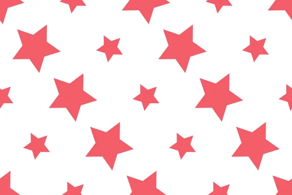 Nahtloses Muster Mit Sternen Auf Weißem Hintergrund Vector Illustration Textur — Stockvektor