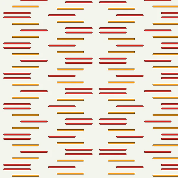 Nahtlose Abstrakte Geometrische Muster Mit Linien Gelben Und Roten Farben — Stockvektor
