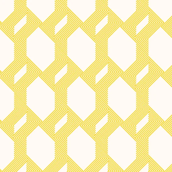 Nahtlose Abstrakte Geometrische Muster Mit Linien Gelber Farbe Für Stoff — Stockvektor