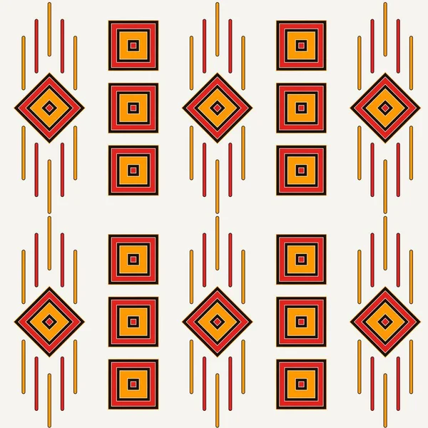 Abstrakte Ethnische Stammesdekoration Mit Geometrischen Ornamenten Nahtloses Muster Für Stoff — Stockvektor
