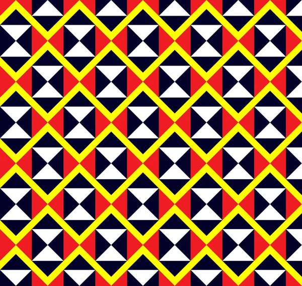Nahtlose Abstrakte Muster Mit Geometrischen Ornamenten Mehreren Farben Für Stoff — Stockvektor