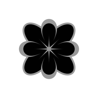 Flower on white background Round ornament Abstract flower element for creative design tasks Mandala Vector illustration