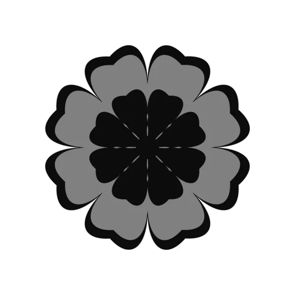 Flower White Background Ornament Abstract Flower Element Creative Design Tasks — Vetor de Stock
