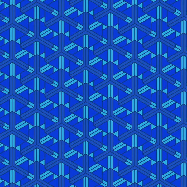 Bezešvé Abstraktní Geometrický Vzor Modré Barvě Pro Tkaniny Pozadí Povrchový — Stockový vektor