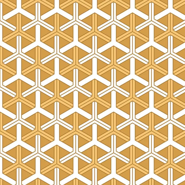 Nahtlose Abstrakte Geometrische Muster Mit Linien Und Sechsecken Gelber Farbe — Stockvektor