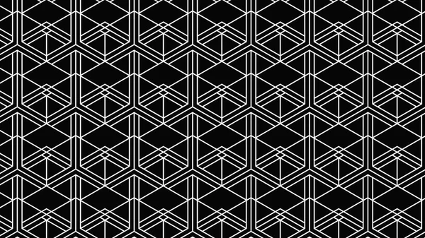 Nahtlose Linie Abstraktes Geometrisches Muster Schwarz Weißen Farben Für Stoff — Stockvektor