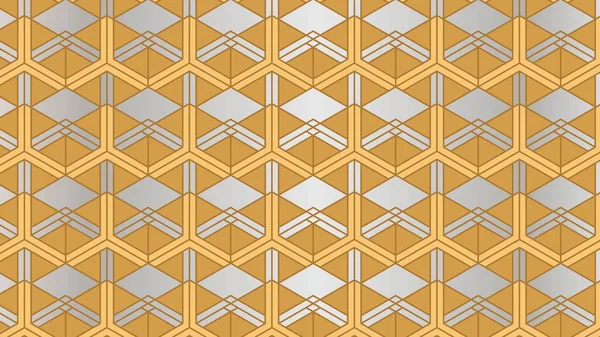 Pola Geometris Abstrak Mulus Dalam Warna Kuning Untuk Kain Latar - Stok Vektor