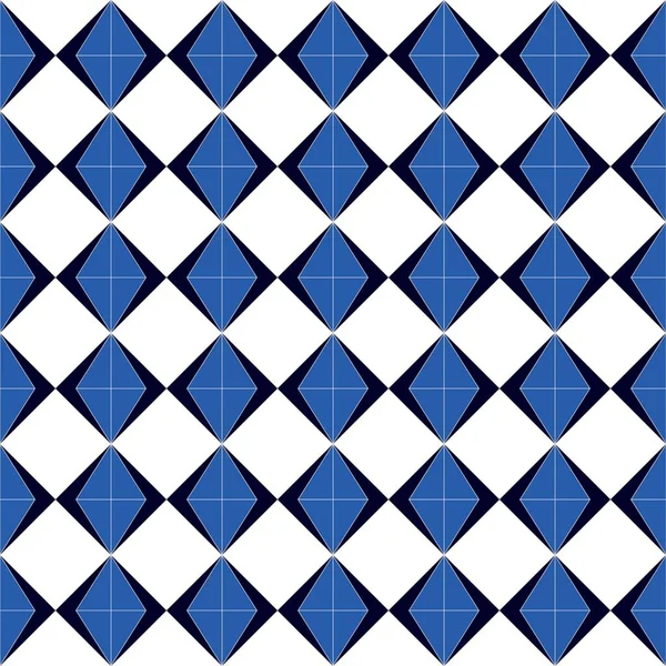 Sømløse Abstrakte Mønstre Med Geometriske Former Sorte Hvite Blå Farger – stockvektor