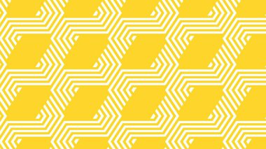 Kumaş, arkaplan, yüzey tasarımı, ambalaj vektörü illüstrasyonu için sarı çizgileri olan kusursuz soyut geometrik desen