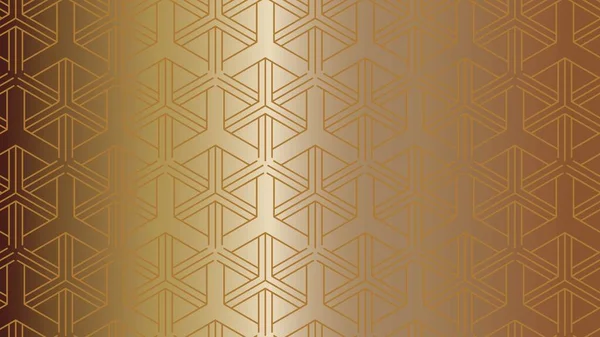 Sömlös Abstrakt Geometriskt Mönster Guld Färg För Tyg Bakgrund Ytdesign — Stock vektor