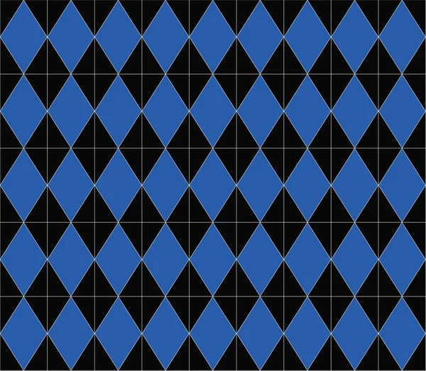 Zökkenőmentes Absztrakt Minta Geometriai Formák Fekete Kék Színekben Geometriai Retro — Stock Vector