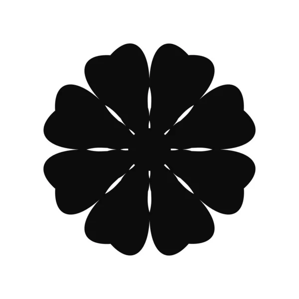 Flower on white background Round ornament Abstract flower element for creative design tasks Mandala Vector illustration