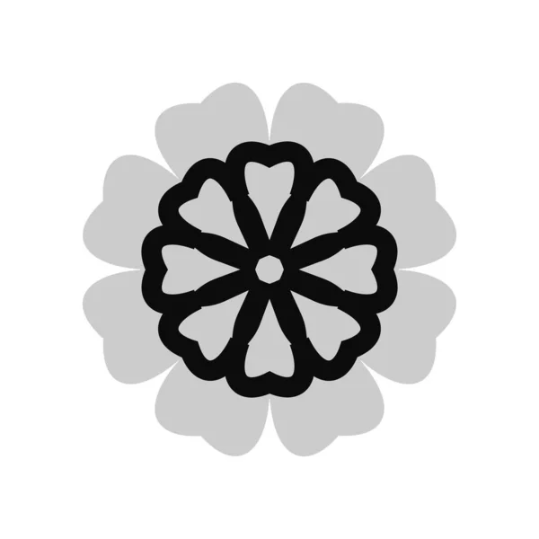 Flower White Background Ornament Abstract Flower Element Creative Design Tasks — Stock vektor