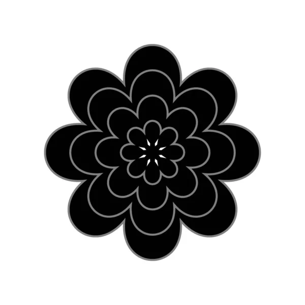 Flower White Background Ornament Abstract Flower Element Creative Design Tasks — Image vectorielle