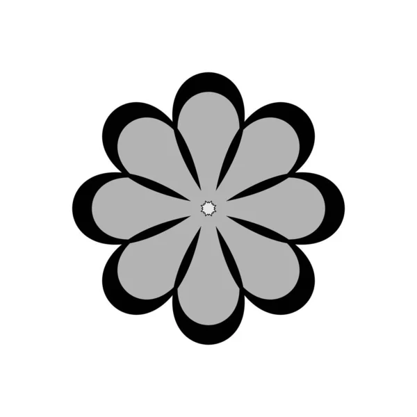 Flower White Background Ornament Abstract Flower Element Creative Design Tasks — Stockvektor