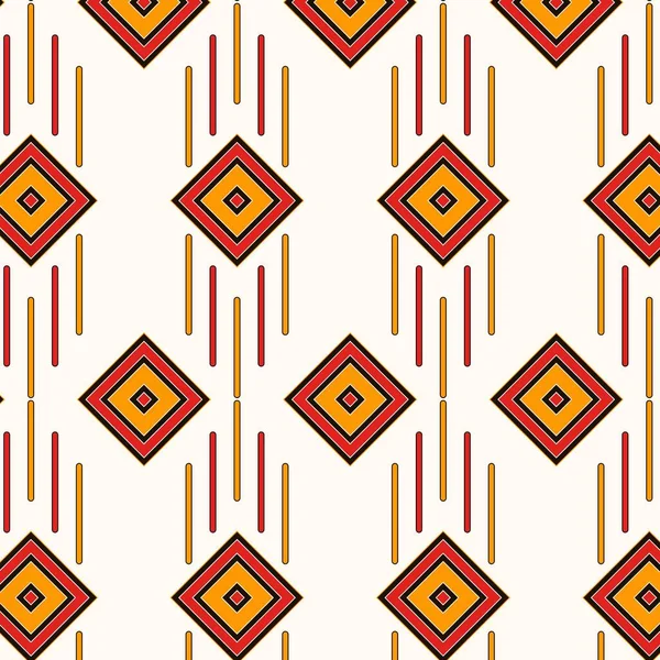 Illustration Décorative Tribale Abstraite Avec Ornements Géométriques Modèle Sans Couture — Image vectorielle