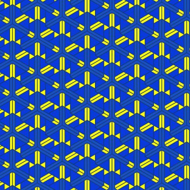 Renkli şekillere sahip kusursuz soyut desen Geometrik retro şablonu kumaş, arkaplan, yüzey tasarımı, ambalaj vektörü çizimi