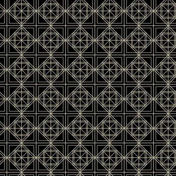 Nahtlose Linie Abstraktes Geometrisches Muster Schwarz Weißen Farben Für Stoff — Stockvektor