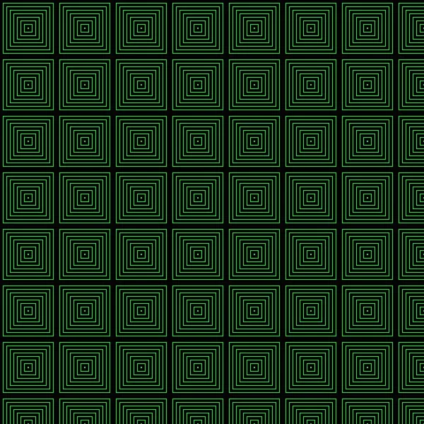 Nahtlose Abstrakte Geometrische Muster Schwarzen Und Grünen Farben Geometrische Vektorormuster — Stockvektor