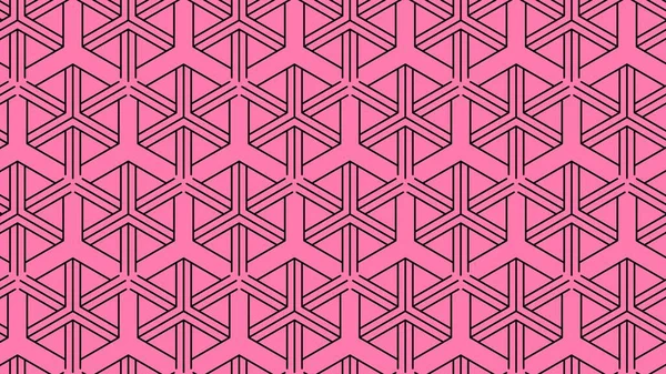 Nahtlose Abstrakte Geometrische Muster Schwarzen Und Rosa Farben Geometrische Vektor — Stockvektor