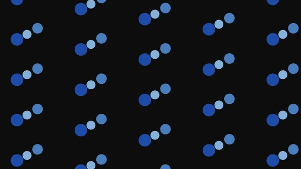 Бесшовный Абстрактный Геометрический Узор Синими Кругами Черном Фоне Точечная Печать — стоковый вектор