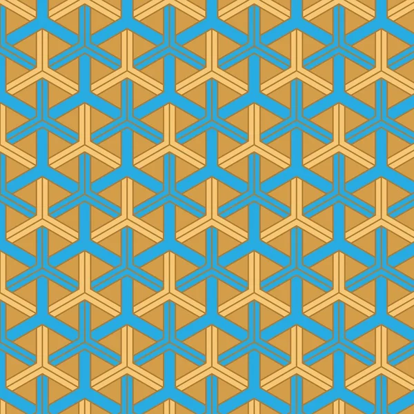 Nahtlose Abstrakte Geometrische Muster Mit Linien Und Gexagonen Für Stoff — Stockvektor
