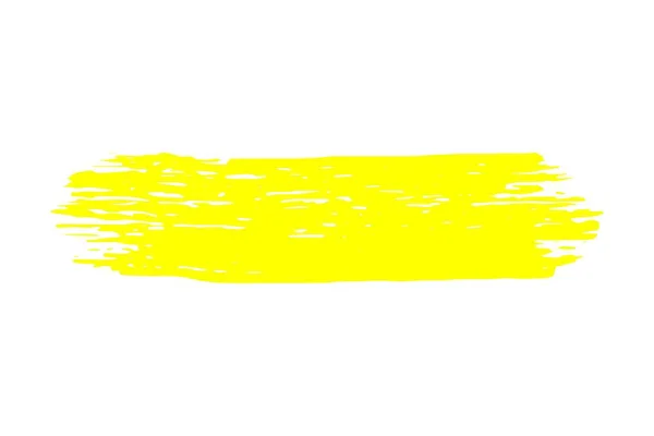 stock vector Yellow Paint Brushstroke. Modern textured banner.  Brushes grunge paint stripe. Creative artistic design element. For designer tasks, logo, banner, icon, designer tasks Vector