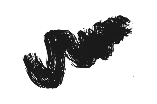 Πινέλο Μαύρης Μπογιάς Σύγχρονη Υφή Πανό Βουρτσίζει Τις Λωρίδες Μπογιάς — Διανυσματικό Αρχείο