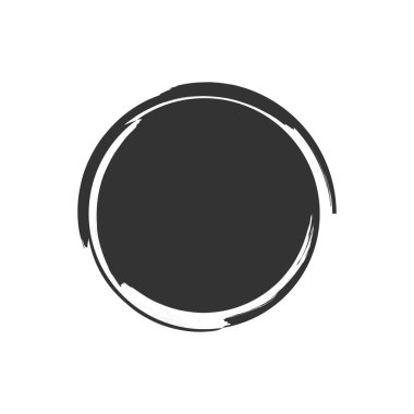 Grunge Yuvarlak Şekil Vektörü Çemberi