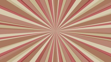 Soluk kırmızı ve bej renkli güneş patlaması arkaplanı Geometrik soyut tasarım ışıltı efekti. Çizgi roman. Sadece ışın süslemesi. Sirk tarzı. Fantezi Vektörü illüstrasyonu