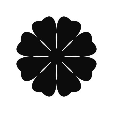 Flower on white background Round ornament Abstract flower element for creative design tasks Mandala Vector illustration