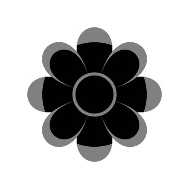 Flower on white background Round ornament Abstract flower element for creative design tasks Mandala Vector illustration