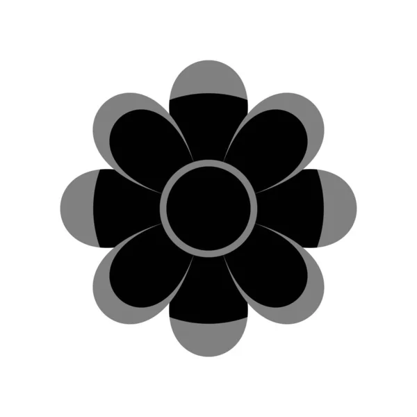 Flower White Background Ornament Abstract Flower Element Creative Design Tasks — Vettoriale Stock