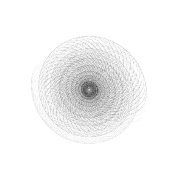 Beyaz arkaplan Geometrik çerçeve Tasarım elemanı illüstrasyonunda daire şeklinde tel Hız çizgileri Siyah çizgiler oluşturur