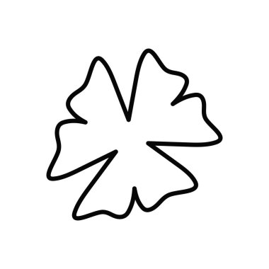 Üç yapraklı yonca simgesi. İyi şans tılsımı. Yonca taslağı. Aziz Patrick günün kutlu olsun. Vektör illüstrasyonu