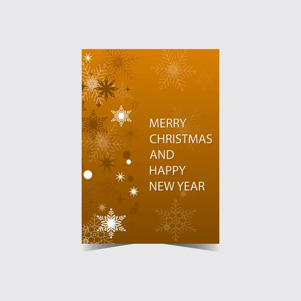 Vertikale Festliche Weihnachtsgrußkarte Mit Schneeflocken Frohe Weihnachten Und Ein Gutes — Stockvektor