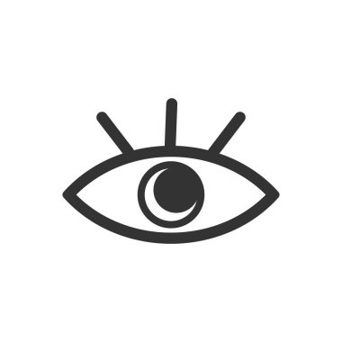 Vizyon Vektörü illüstrasyonunun göz simgesi doğrusal grafik ögesi