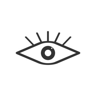 Vizyon Vektörü illüstrasyonunun göz simgesi doğrusal grafik ögesi