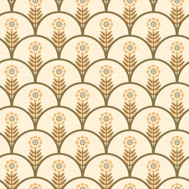 soyut çiçek desensiz desenli çiçek deseni geleneksel sanat deco fan deseni kumaş ev giyimi halı arka plan yüzey tasarım vektör çizimi