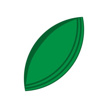 soyut yeşil yaprak simgesi beyaz arkaplan vektör illüstrasyonunda izole