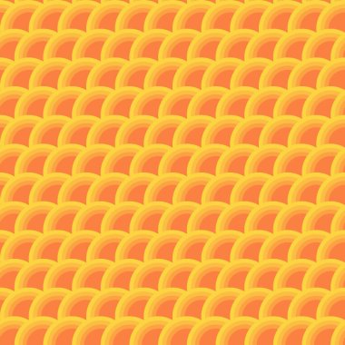 Dalgasız desenli soyut turuncu arka plan balık pulu. vektör illüstrasyonu