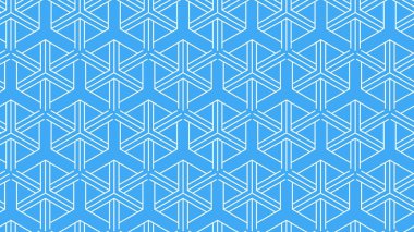 Kağıt vektör illüstrasyonunu saran kumaş yüzey dokuları için üçgenler mavi modern arkaplan ile kusursuz geometrik desen